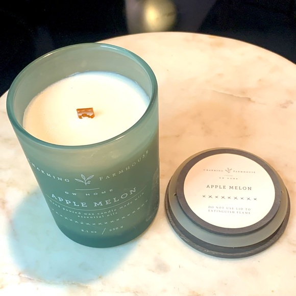 DW HOME CANDLE APPLE 🍏 MELON RICHLY SCENTED WOODEN WICK NEW 8.1 oz - Picture 3 of 4